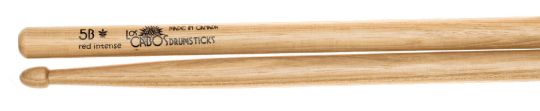 Los Cabos 5B Intense Red Hickory Drumsticks 